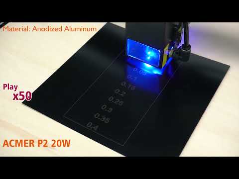 Acmer P2 20W Laser Engraving Cutting Machine Demo